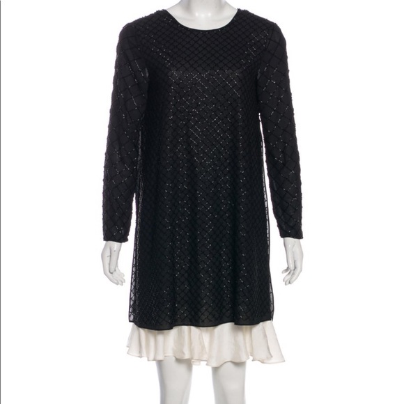 Needle & Thread Long Sleeve Beaded Dress - Picture 1 of 3